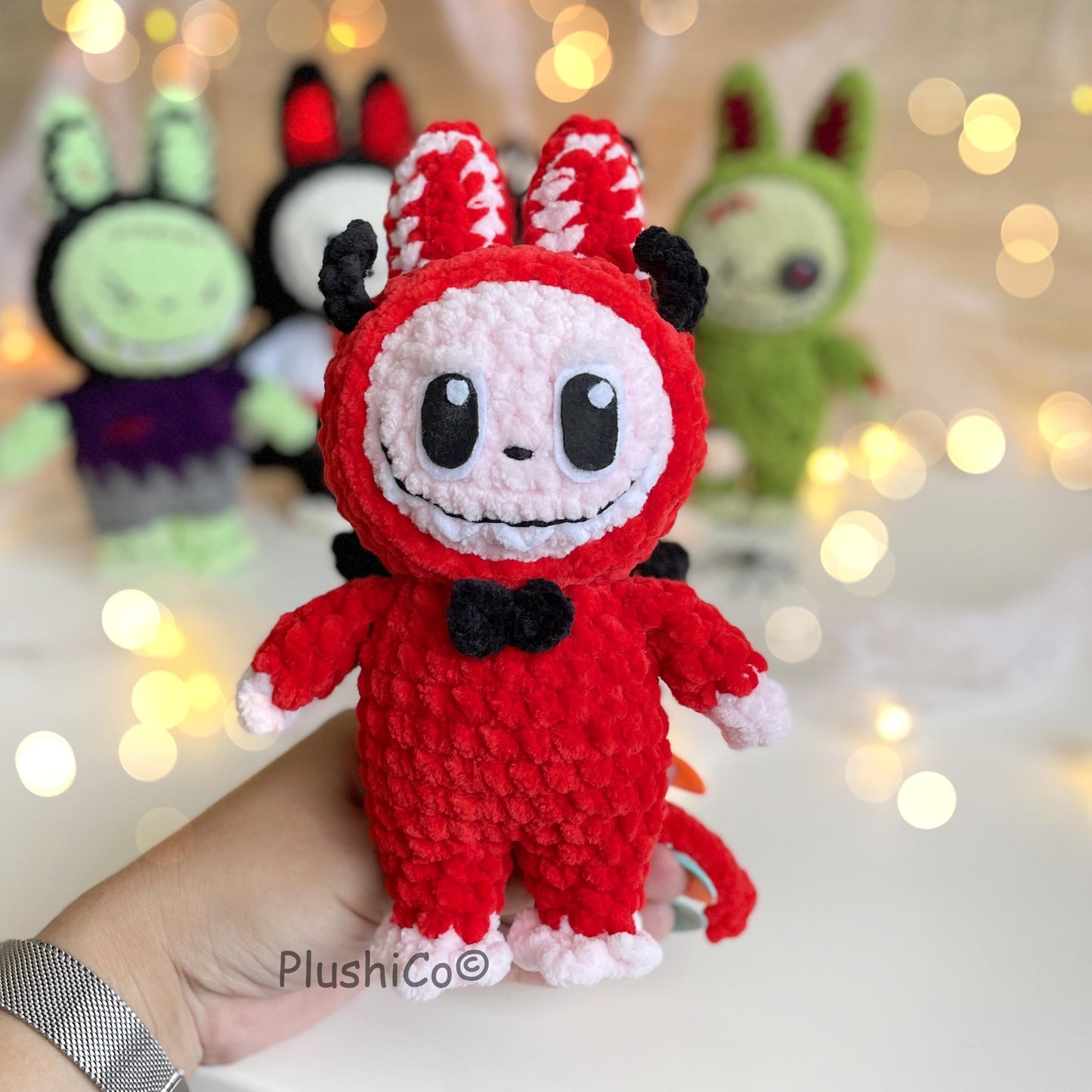 Labubu Crochet Pattern, Halloween Amigurumi Bunny Frankenstein, Dracula, Pumpkin, Zombie, Devil (PDF Tutorial)