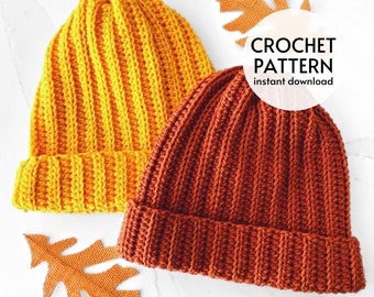CROCHET PATTERN + VIDEO Snowy Wheat Puff Stitch Crochet Hat Pattern, Instant Download. Winter Beanie in 8 Size Newborn to Adult Crochet Flat