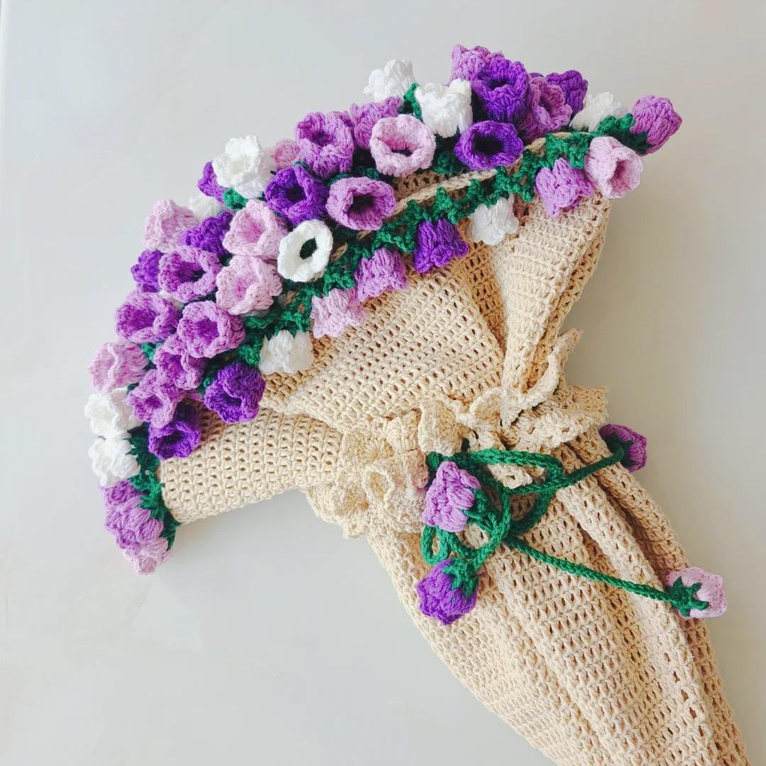 Crochet gifts Lily of the Valley Blanket - Mother's Day Gift Idea rose bouquet shawl crochet pattern