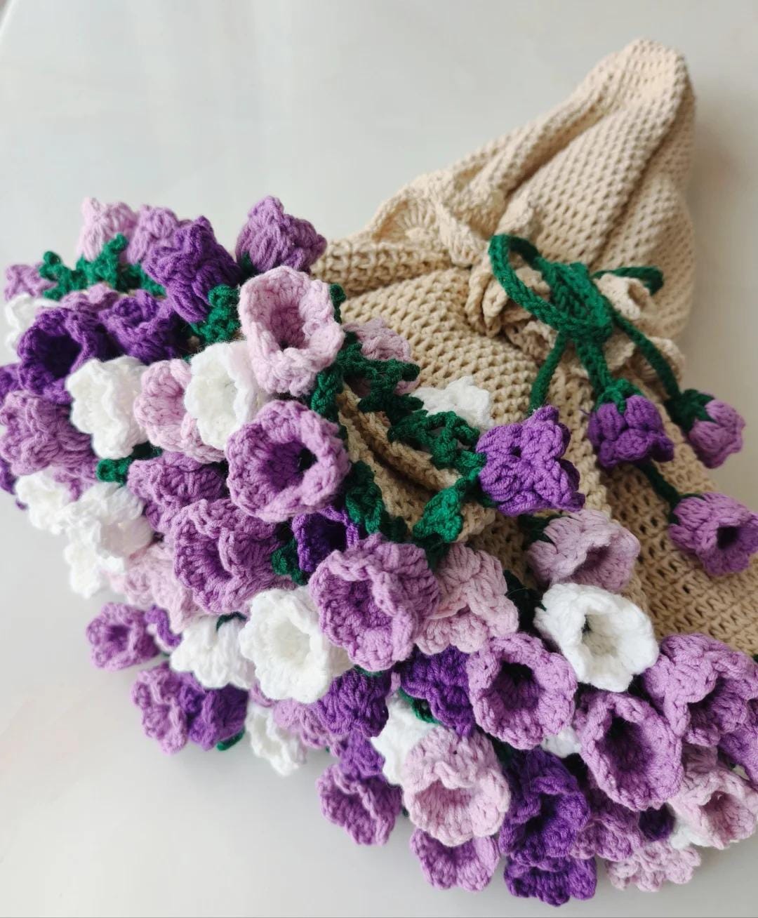 Crochet gifts Lily of the Valley Blanket - Mother's Day Gift Idea rose bouquet shawl crochet pattern