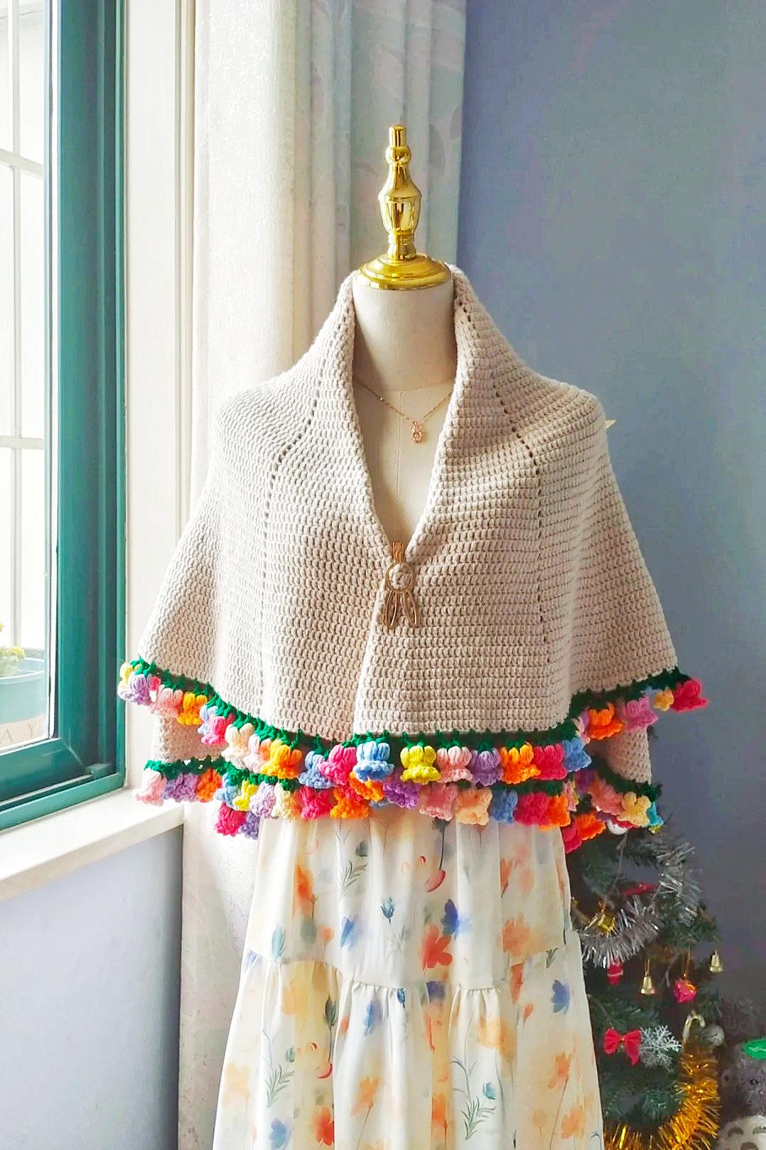 Crochet gifts Lily of the Valley Blanket - Mother's Day Gift Idea rose bouquet shawl crochet pattern
