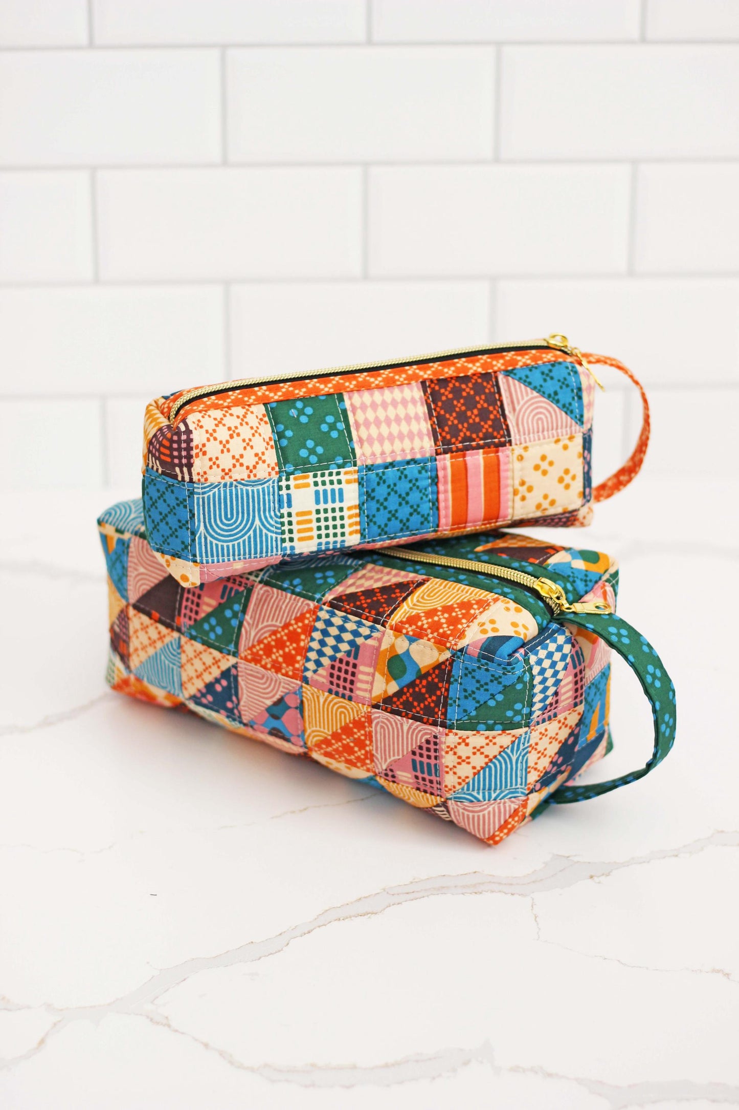PDF Good Luck Pouch Pattern || Digital Download Quilted Zipper Bag Pattern in Two Sizes || PDF Pattern Download