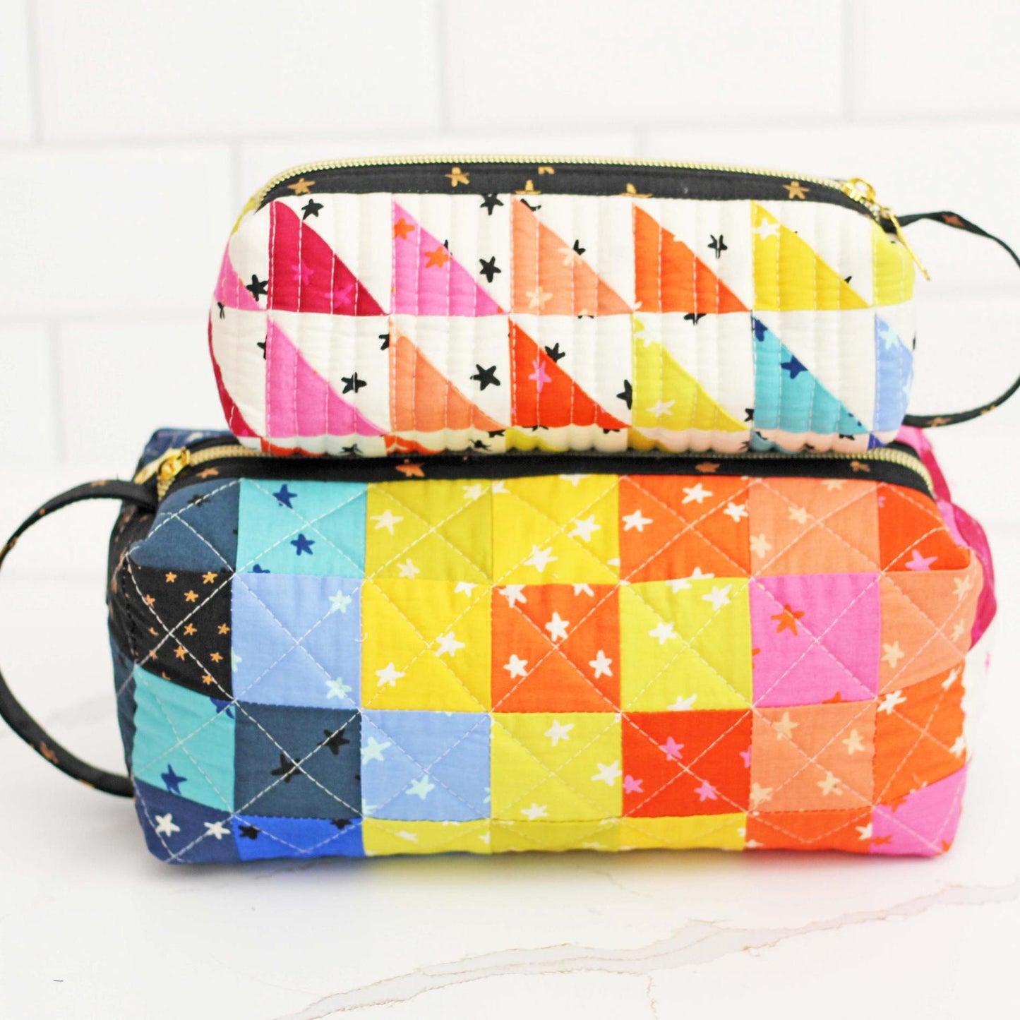 PDF Good Luck Pouch Pattern || Digital Download Quilted Zipper Bag Pattern in Two Sizes || PDF Pattern Download