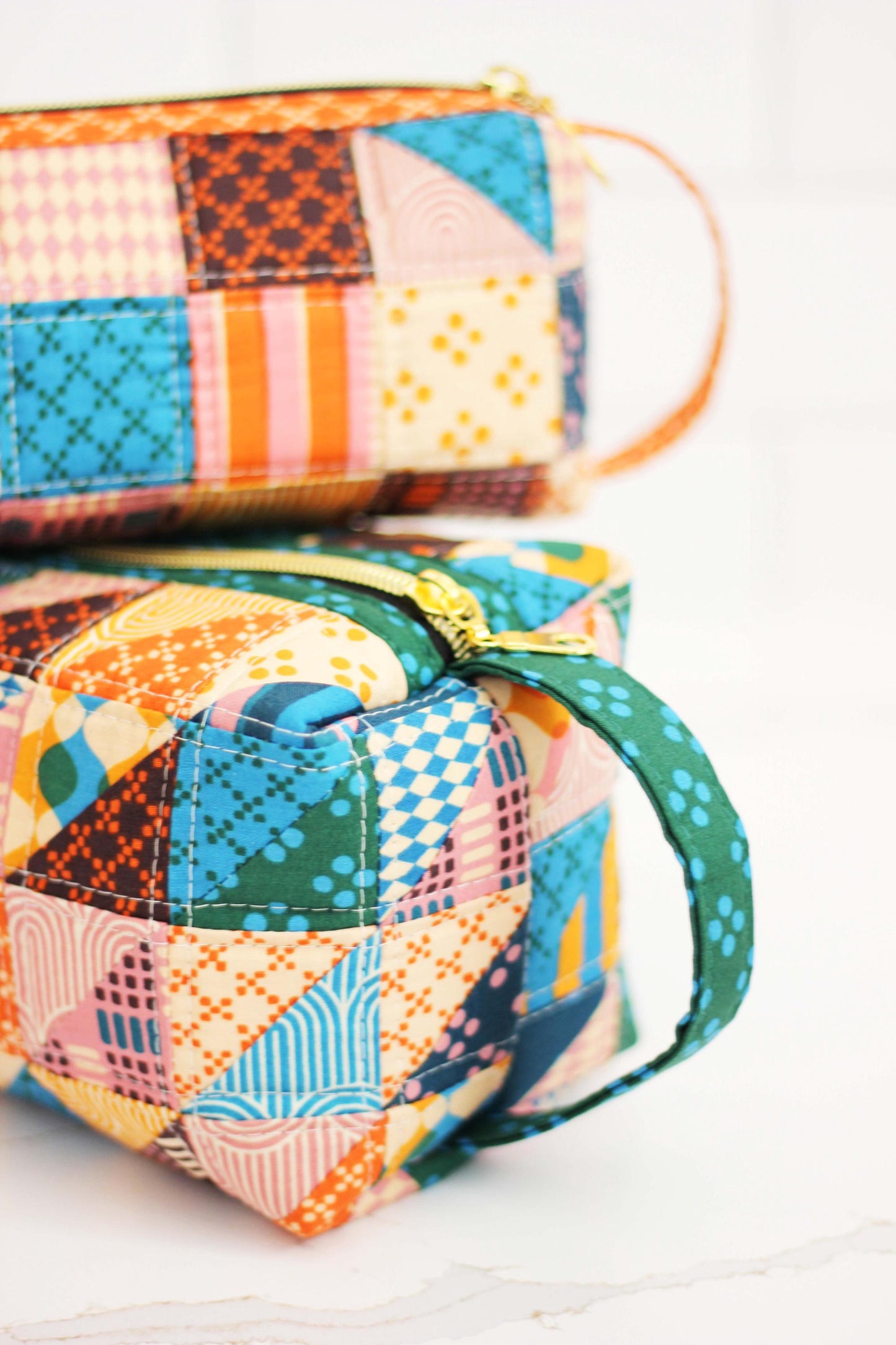 PDF Good Luck Pouch Pattern || Digital Download Quilted Zipper Bag Pattern in Two Sizes || PDF Pattern Download