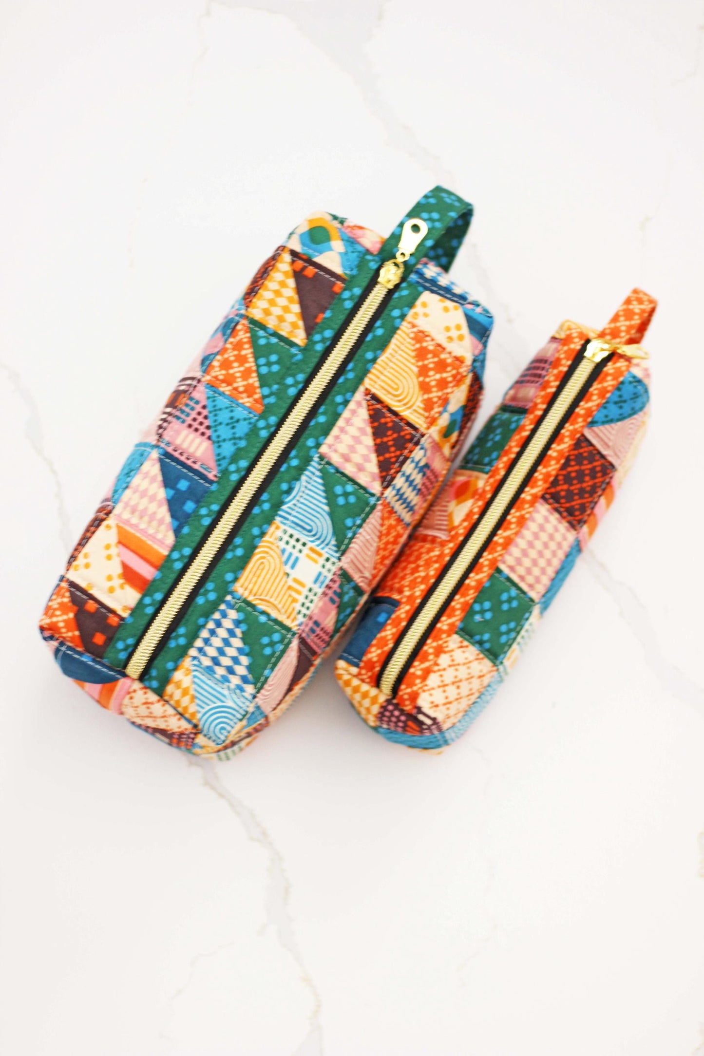 PDF Good Luck Pouch Pattern || Digital Download Quilted Zipper Bag Pattern in Two Sizes || PDF Pattern Download