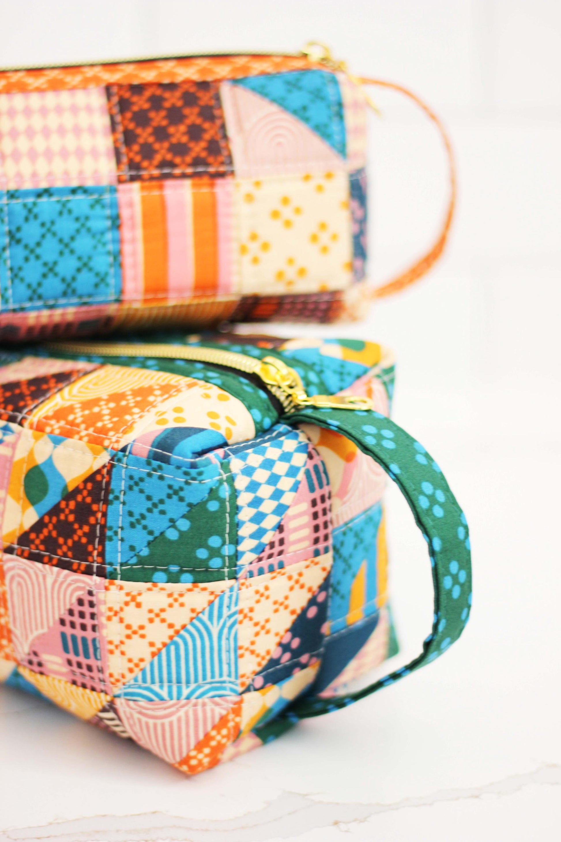 PDF Good Luck Pouch Pattern || Digital Download Quilted Zipper Bag Pattern in Two Sizes || PDF Pattern Download